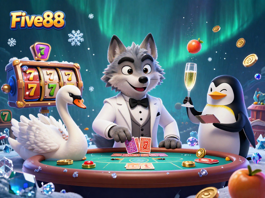 Experience the thrill of gambling with Five88 in an engaging, vibrant casino scene.