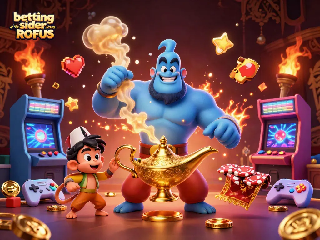 Experience thrilling action on betting sider uden ROFUS with this vibrant casino-themed illustration.