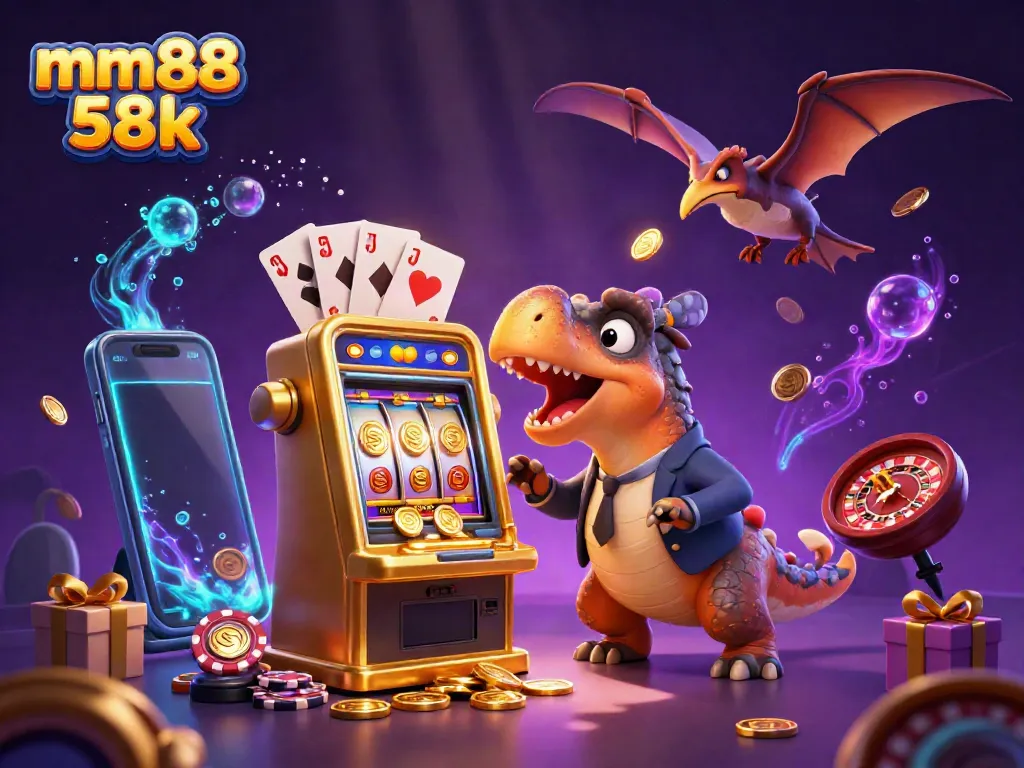 Experience thrilling gameplay with mm88 58k, where vibrant characters engage in exciting casino action.