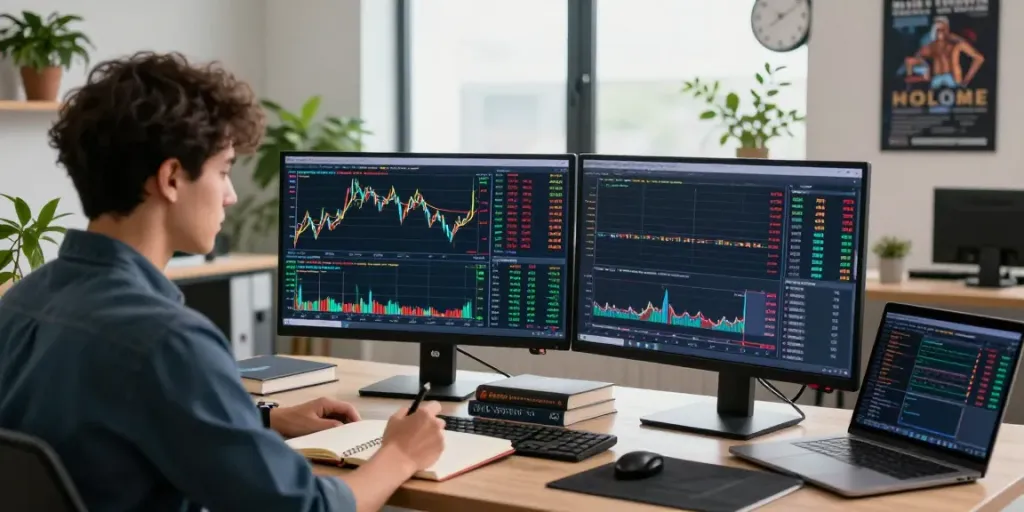 Rente Lucavie trading setup with professional analyzing market trends