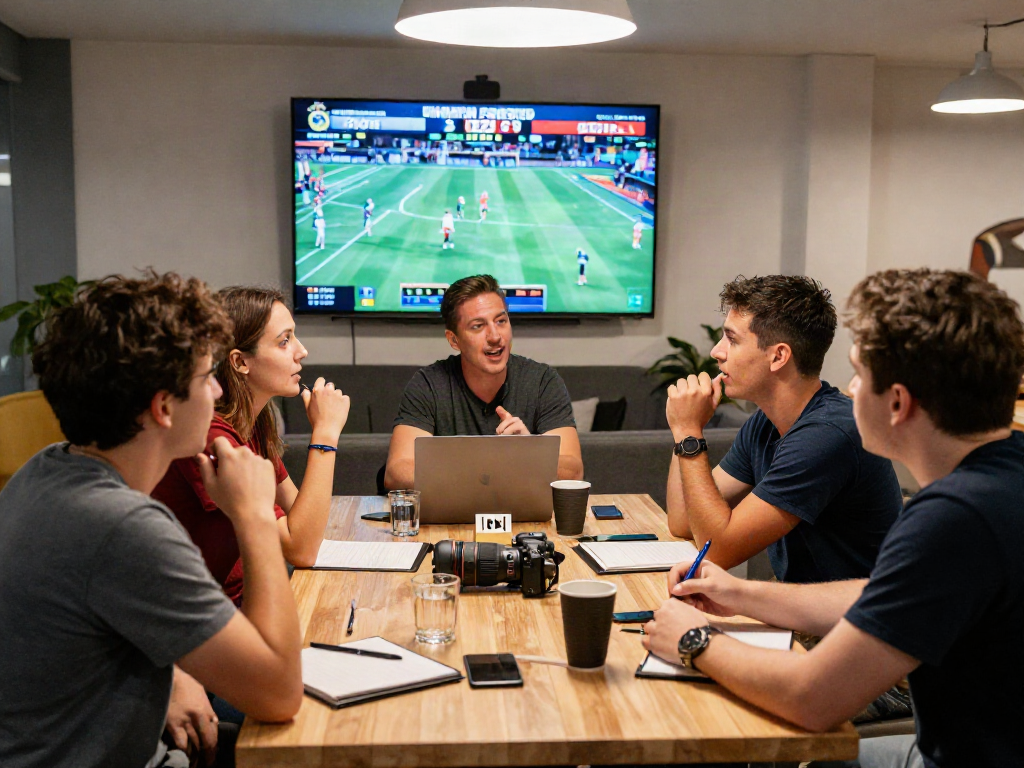 Groupe de passionnés des meilleurs sites de paris sportifs analysant des cotes en direct.