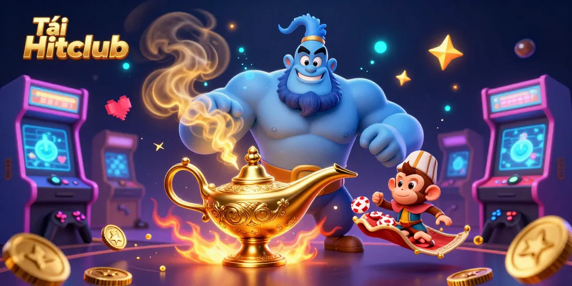 Tải Hitclub and win big with vibrant visuals of gaming action featuring colorful game elements and characters.