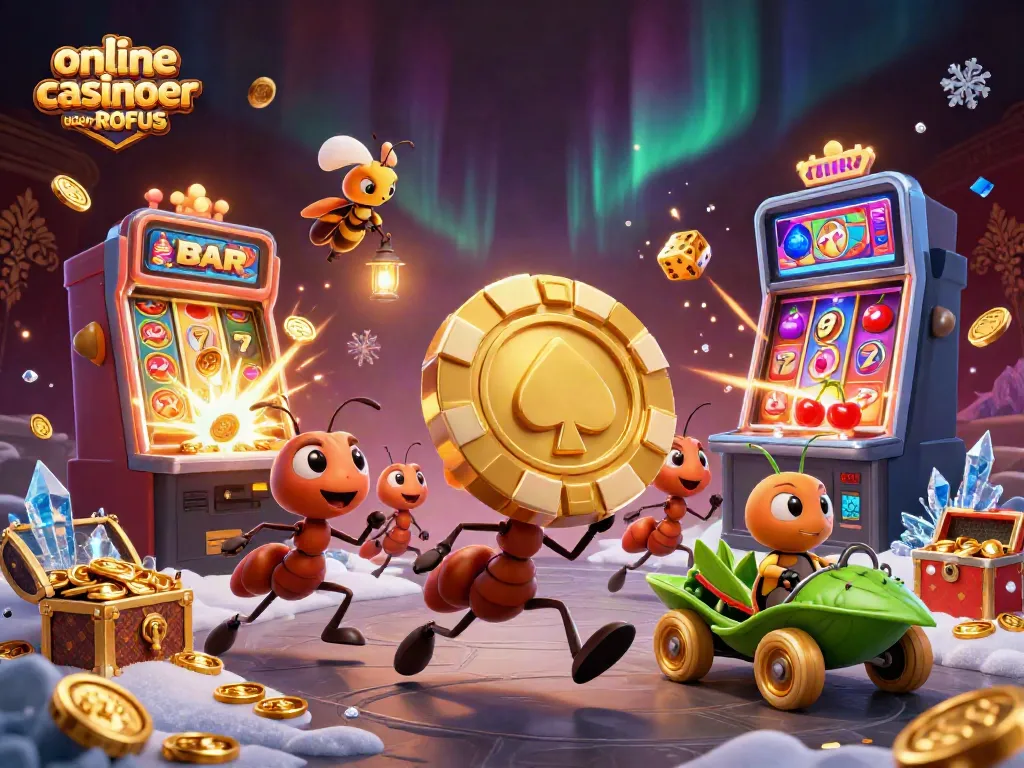Experience the thrill at online casinoer uden ROFUS with an adventurous ant heist scene.