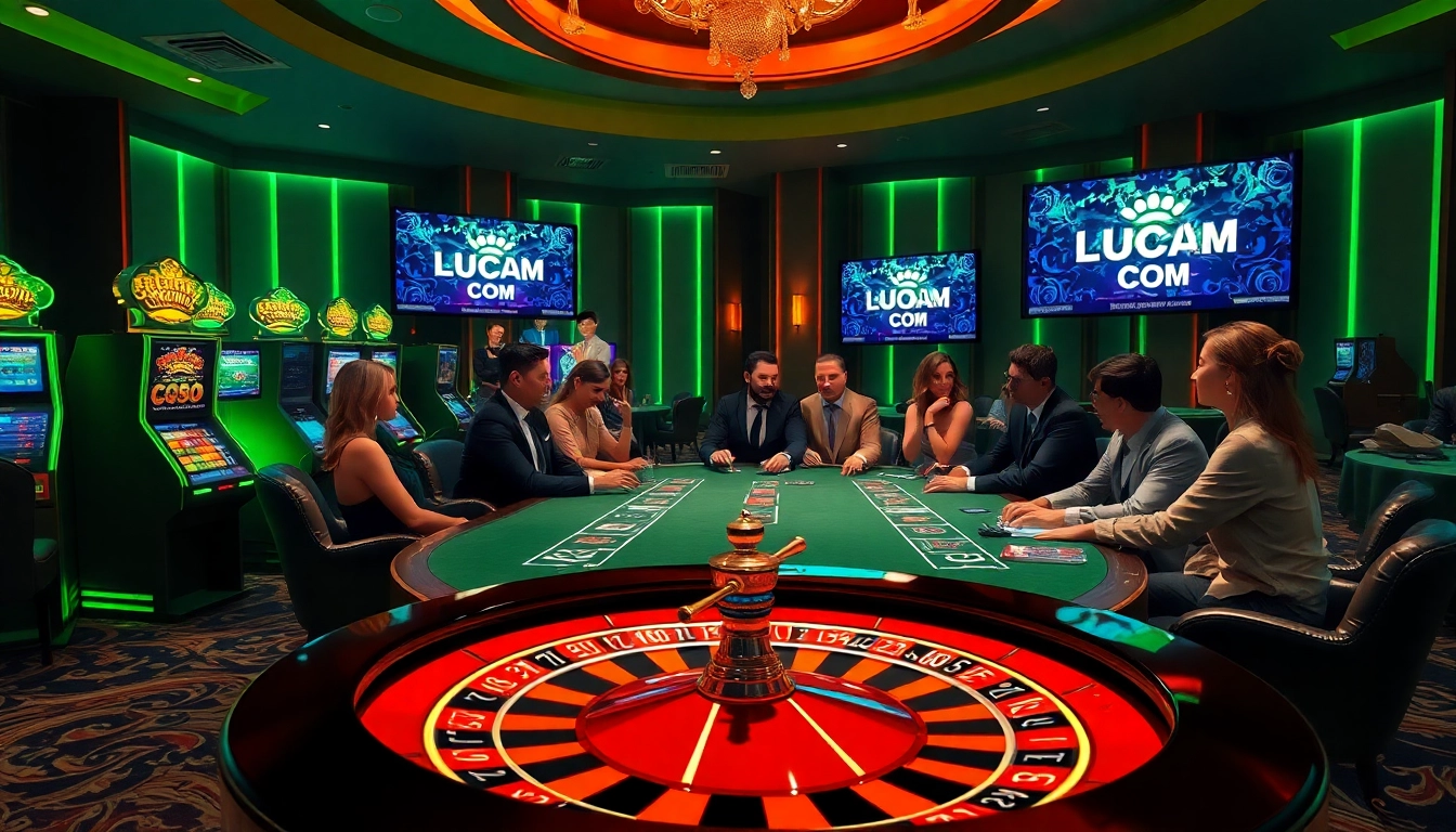 Experience thrilling gameplay at LUCK8 COM with an exciting casino atmosphere featuring poker and slots.