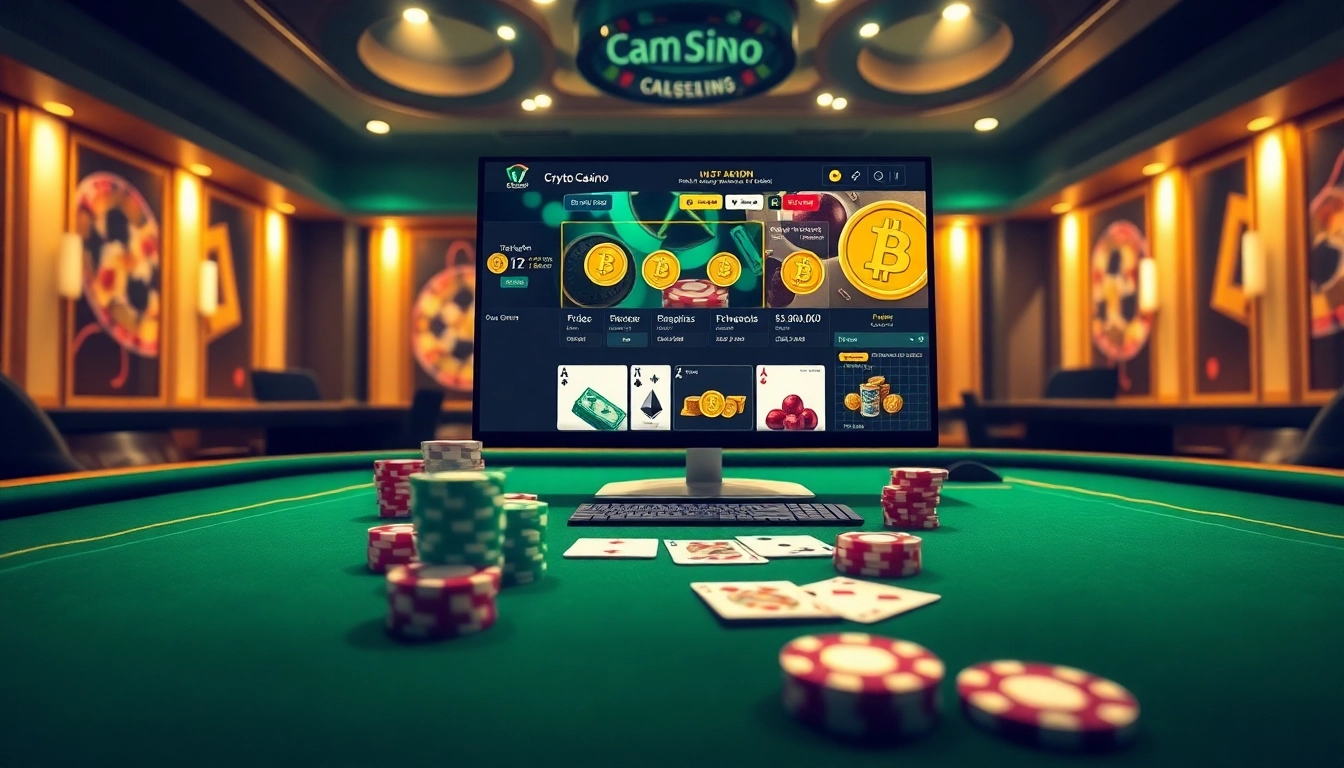 Thrilling online gaming experience at a casino crypto en ligne with vibrant gambling elements.