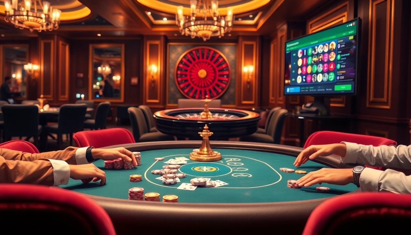 Experience the thrill of gambling at https://dn88.bio/ with an exciting poker game and luxurious casino elements.