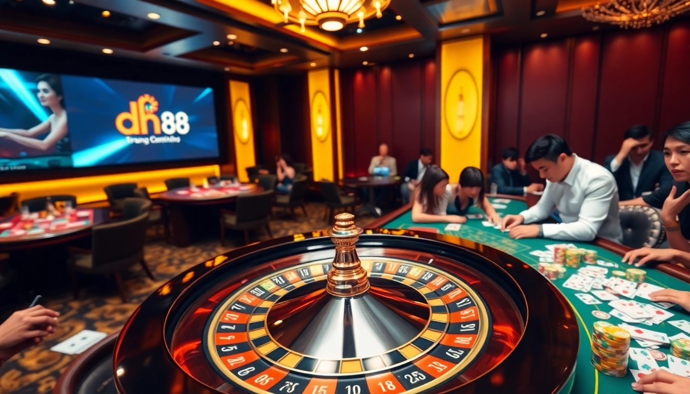 Experience the excitement of gambling at trang chủ dh88 with vibrant casino games and luxury ambiance.