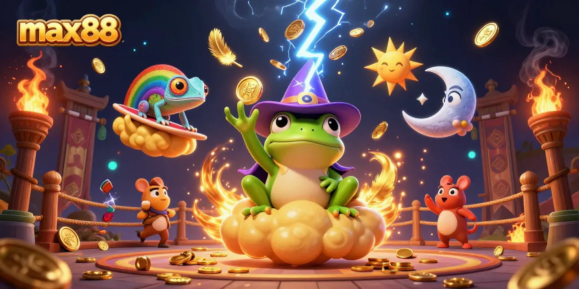 Engage with max88 gaming magic through a vivid 3D depiction of fortune and fun!
