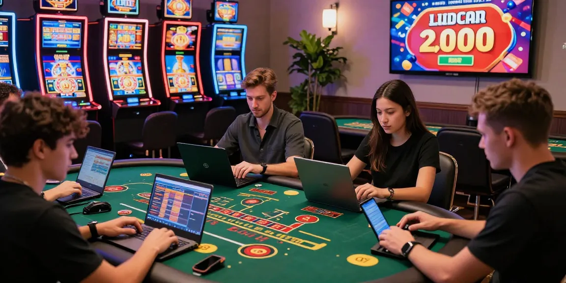 Des joueurs s'amusant sur plusieurs jeux sur casino en ligne France, avec ambiance conviviale et promotions attrayantes.