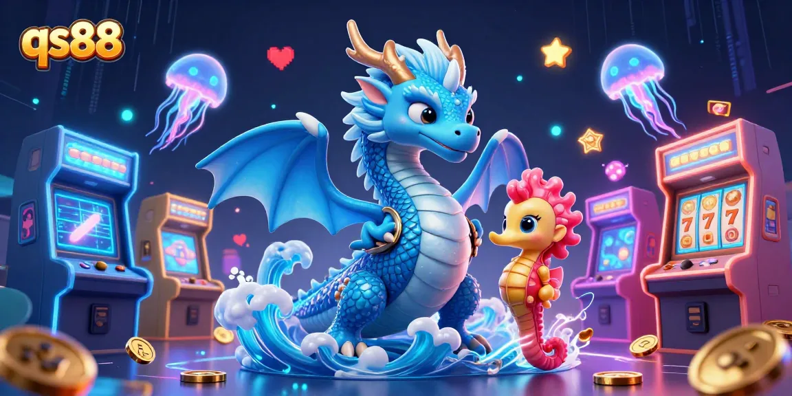 Engage with exciting qs88 casino games featuring glowing dragon and vibrant elements.