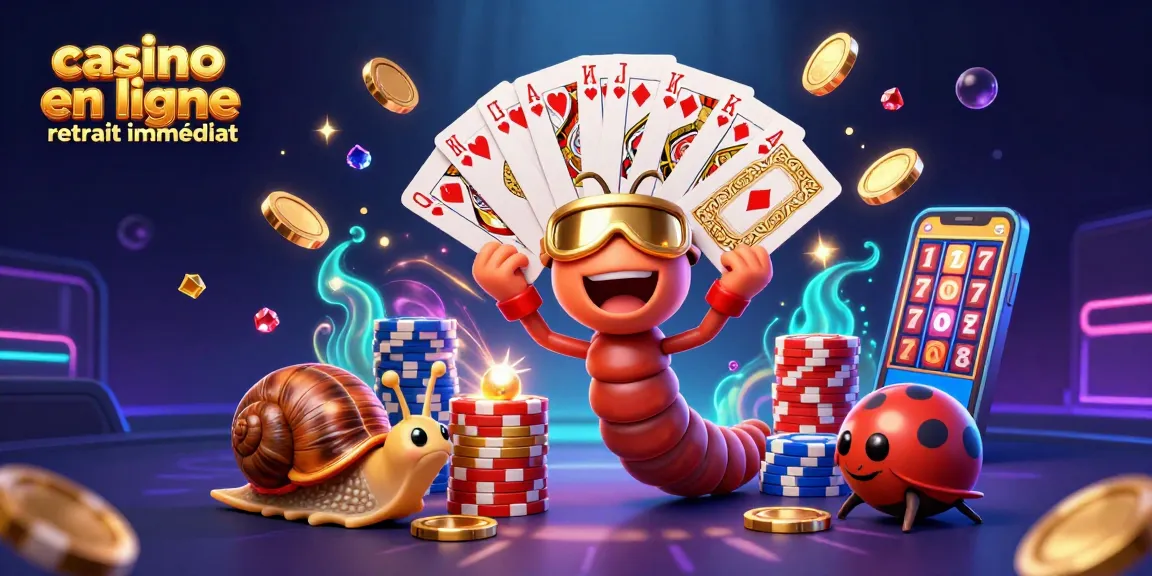 Jouez sur le casino en ligne retrait immédiat avec notre illustration dynamique des personnages de casino.