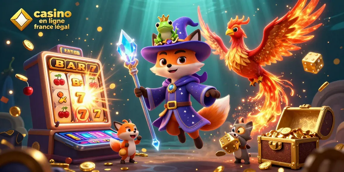 Découvrez des jeux de casino en ligne en France légal avec des illustrations magiques, dont un renard sorcier fantastique.