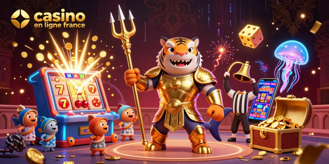 Casino en ligne France, plongez dans l'univers palpitant des jeux avec un requin tigre en armure.
