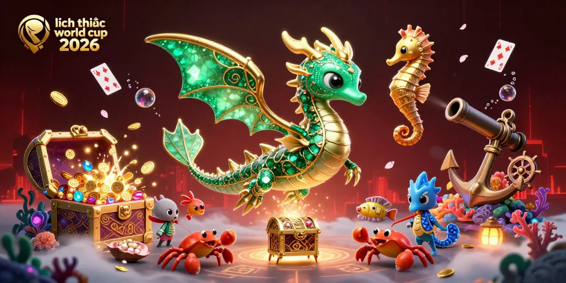 Experience the excitement of lịch thi đấu world cup 2026 in this vibrant 3D casino-themed illustration.