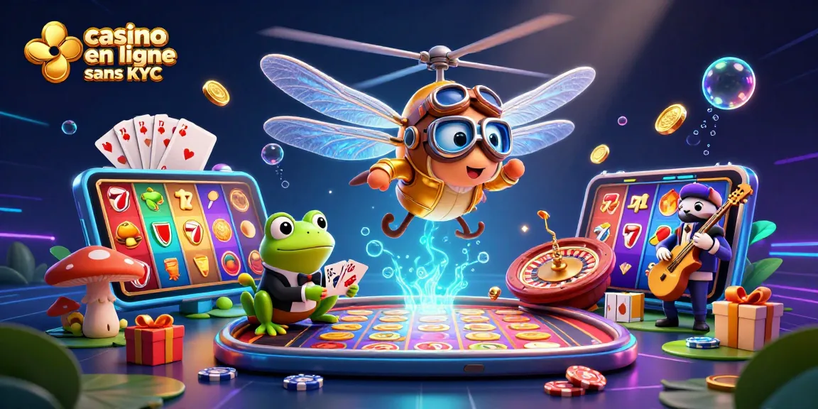 Découvrez le casino en ligne sans KYC avec des jeux palpitants et des croupiers animés dans une scène éclatante.
