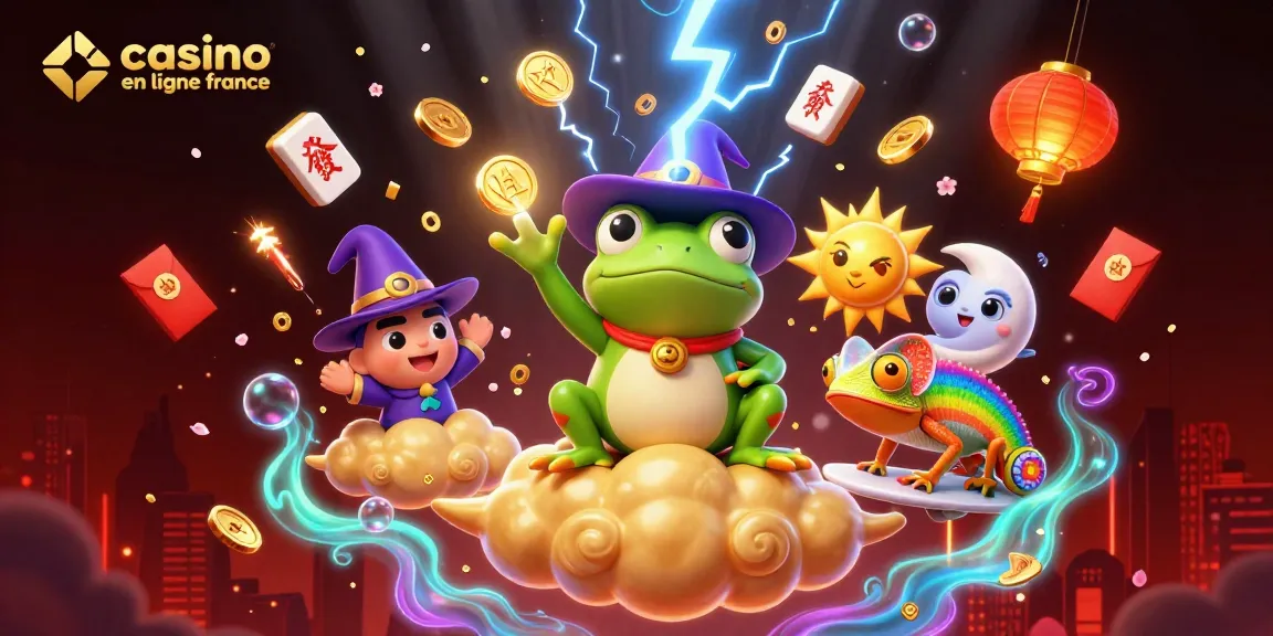 Découvrez un univers captivant de casino en ligne France avec des personnages colorés et des éléments festifs.